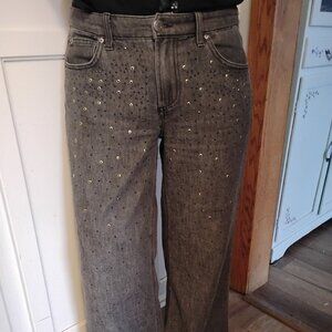 Vanilla Star Jr. high waist wide leg washed black jeans        Size 2, EUC